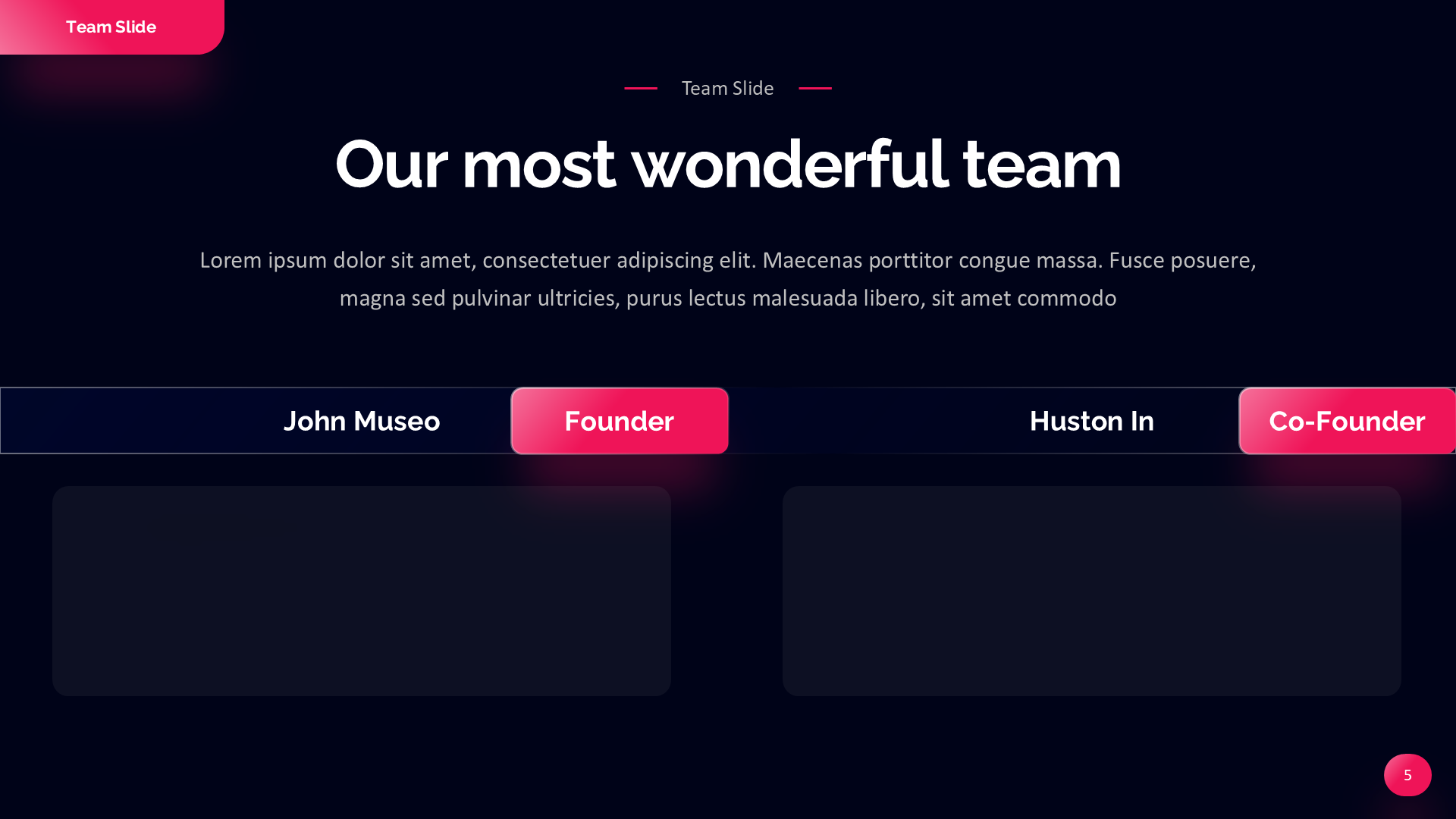 Team Slide Dark slide 5